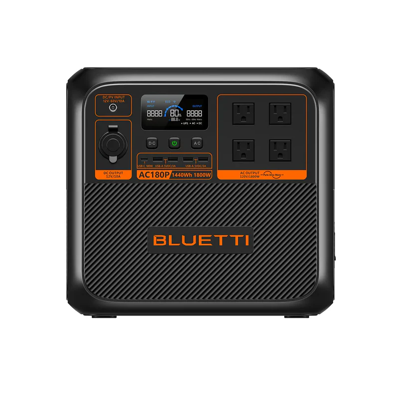 Bluetti Solar Portable Power Station 1,800W 1,440Wh AC180P