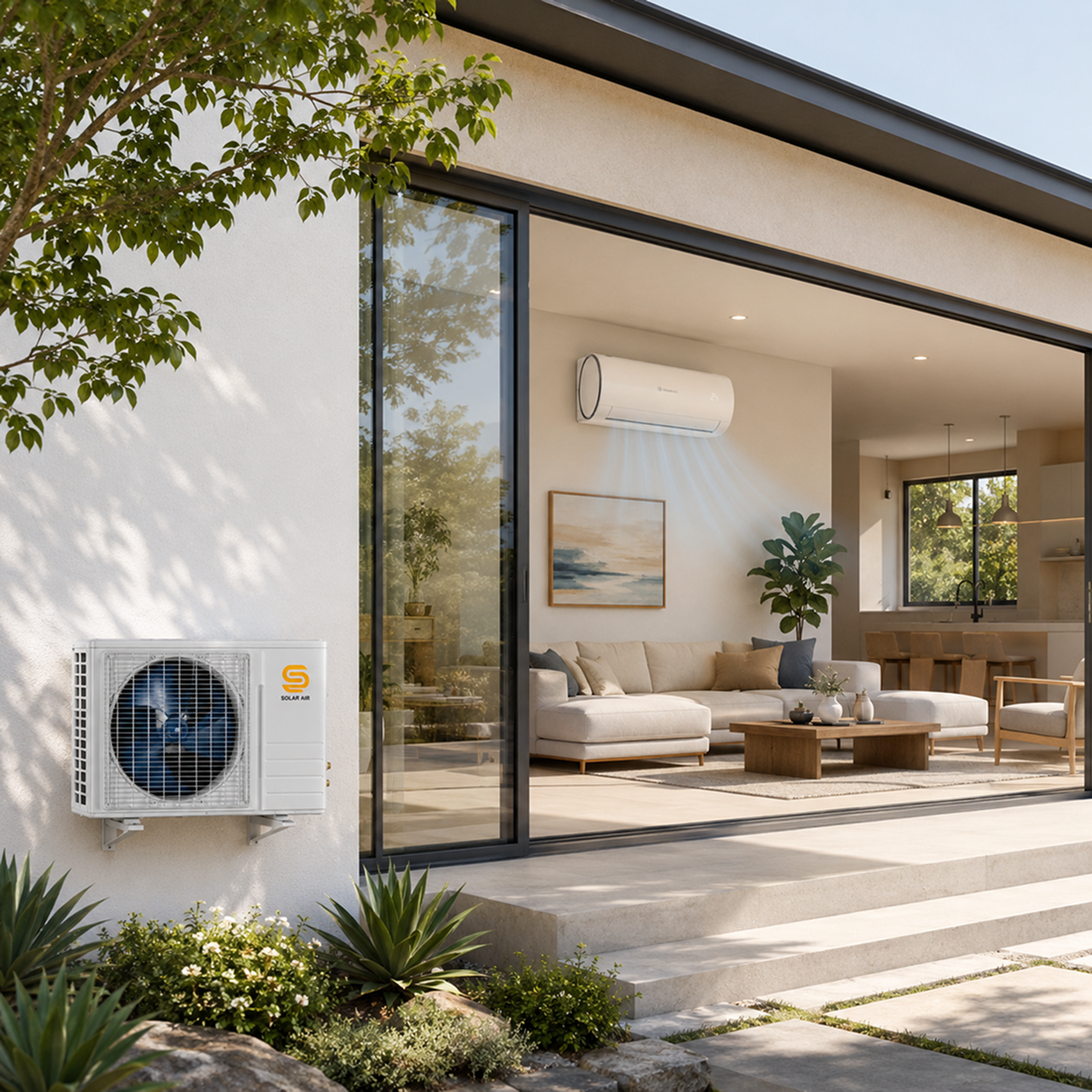 ECOSOLARIS 18,000 BTU Hybrid Solar Air Conditioner Heat Pump Mini Split – ECO-SPLIT-18K-R32-V2