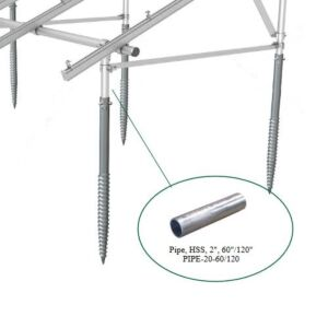SunModo PipeHSS 2" 60" PIPE-20-60
