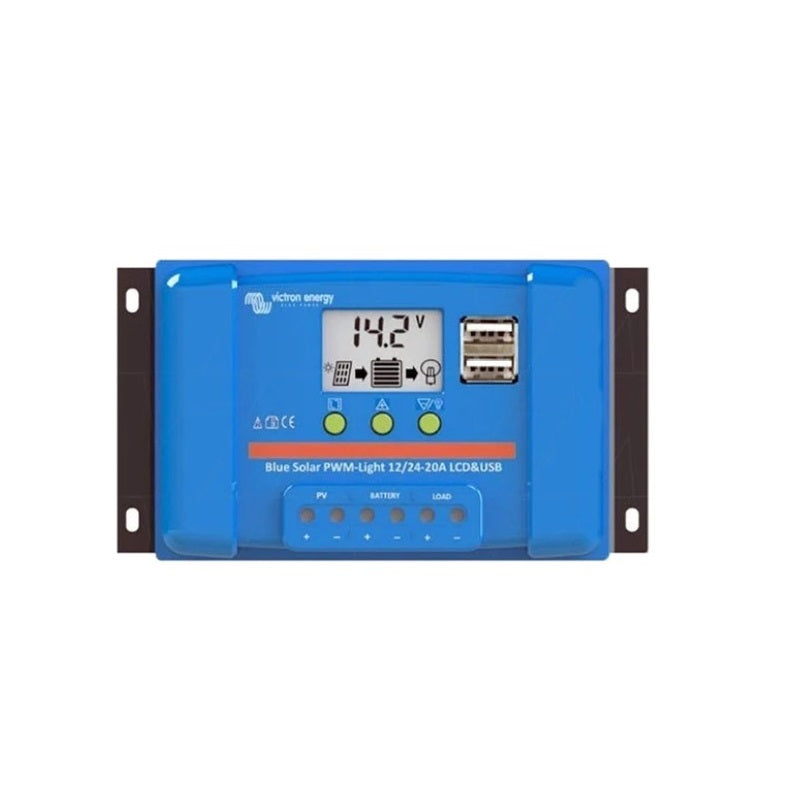 Victron SCC010020050 BlueSolar PWM-LCD&USB 12/24V-20A