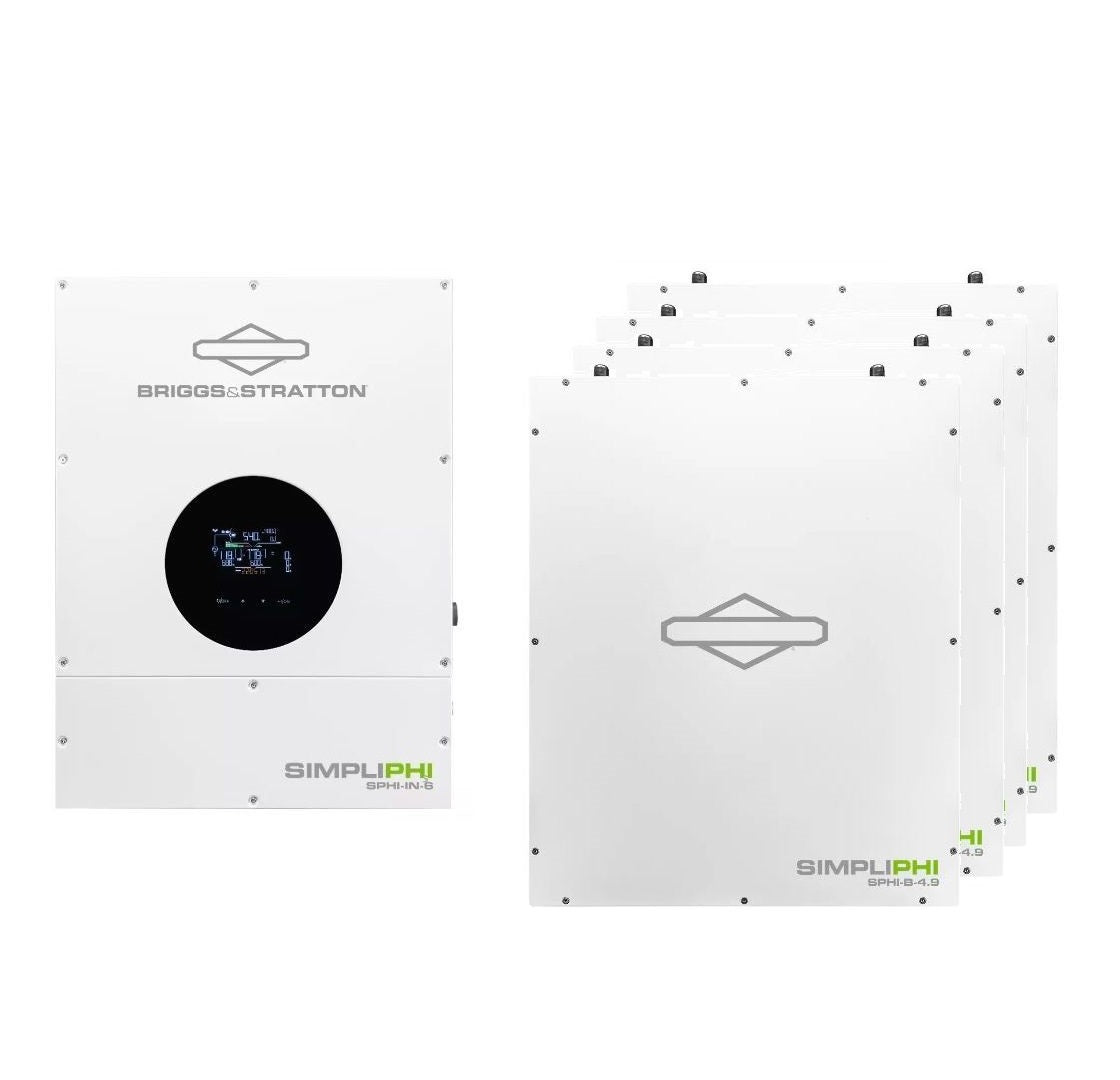 Simpliphi SPHI-ESS-20-6 Energy Storage System: 4 Batteries, 19.92 kWh, AC or DC