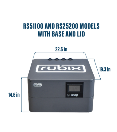 Rubix 5.12 kWh Battery 24 Volt | 200AH | Stack Series Lithium LifePO4 Battery RS25200
