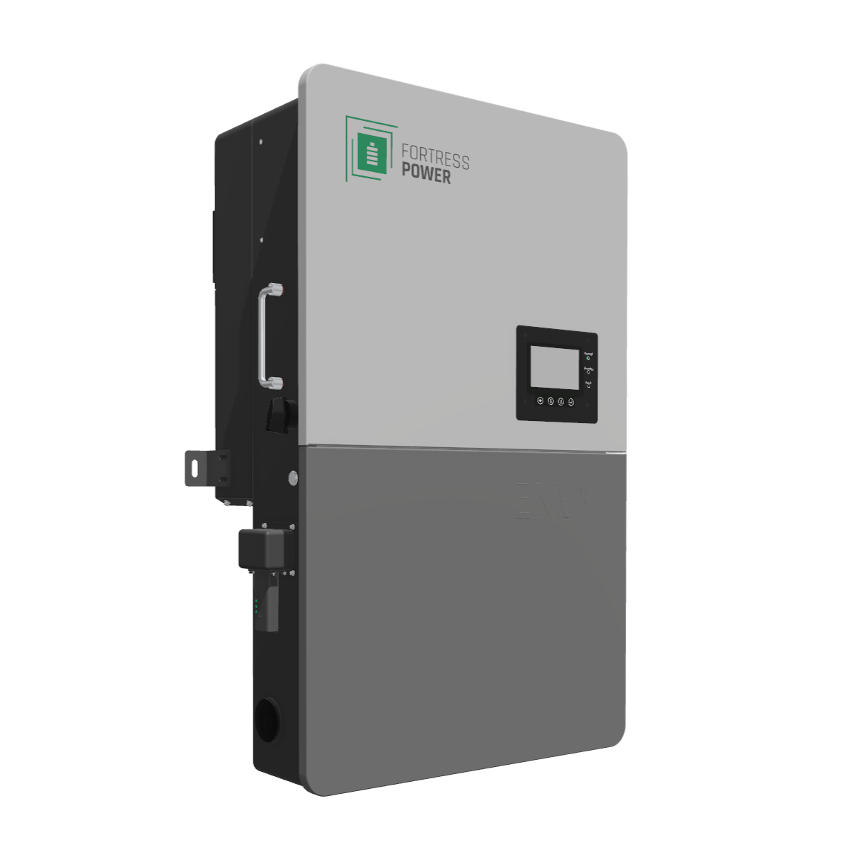 Electrical panel with brand logo on a white background