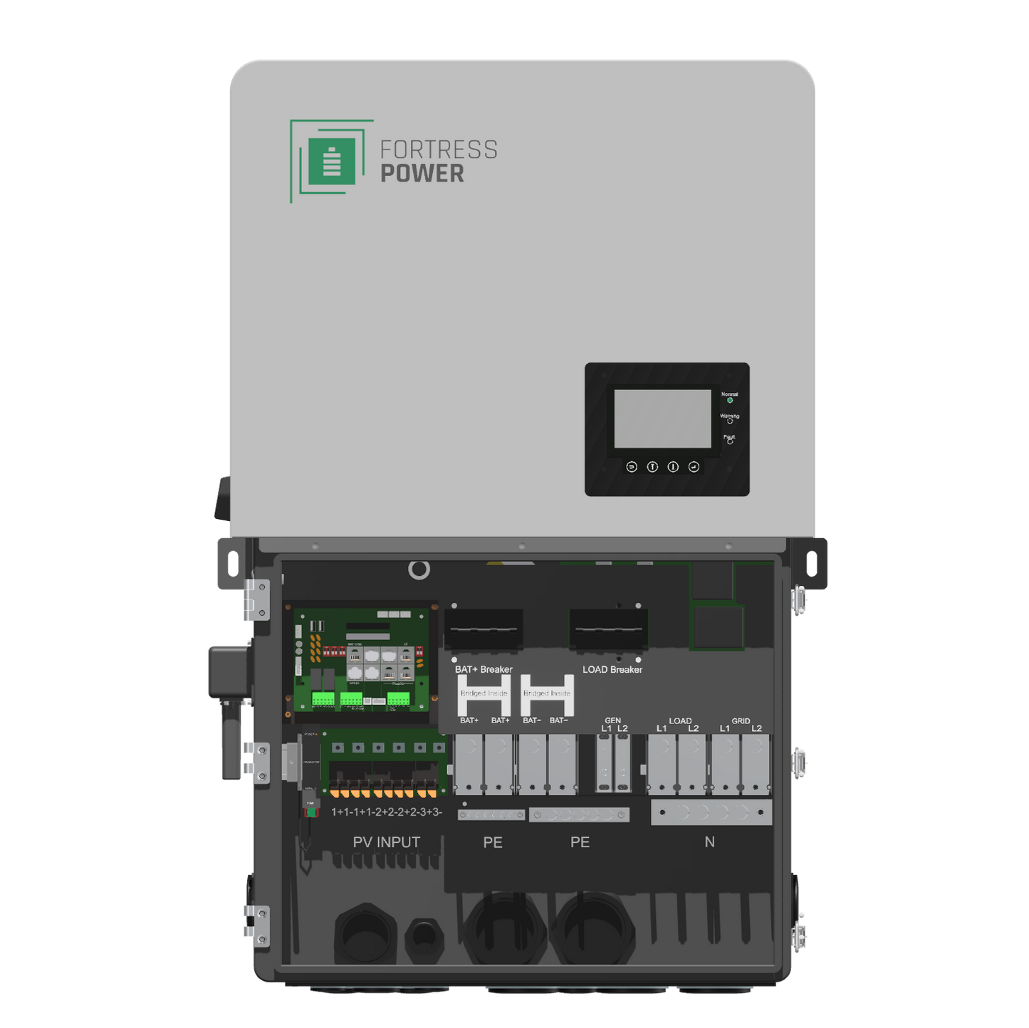 Power system component with Fortress Power branding on a white background