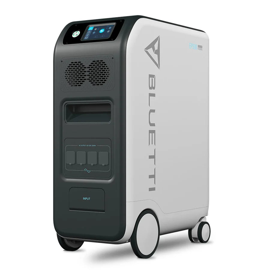 Bluetti EP500 Solar Power Station with 2000W Inverter and 5100Wh LiFePO4 Battery – Front View