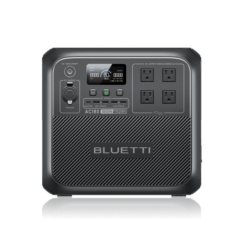 BLUETTI AC180 Solar Portable Power Station | 1,800W 1,152Wh
