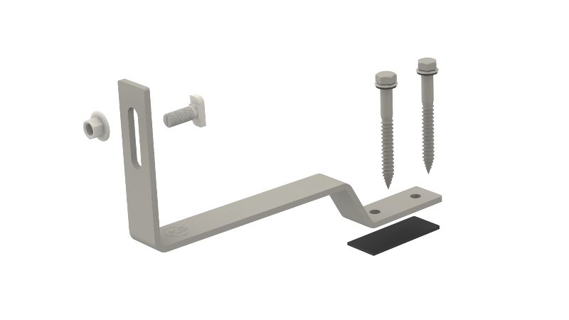 K2 Systems 4000141-B EverFlash Flat Tile Hook with Butyl Seal