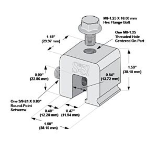 S-5-V Mini (No Bolt) – Versatile Metal Roof Clamp for Vertical Seams