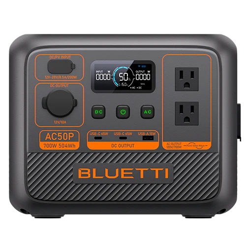 BLUETTI AC50P 504Wh 700WP  P-AC50P-US-GY-BL-010 Portable Power Station