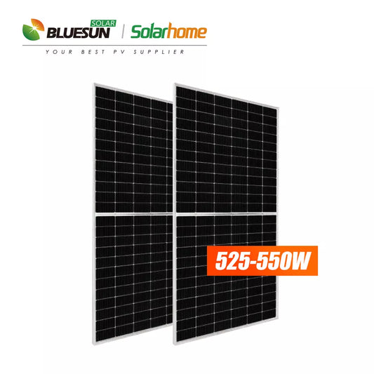 Bluesun - 550W - Bifacial Dual Glass Solar Panel - US Solar Supplier - BSM550M10-72HBD - Pallet Only 