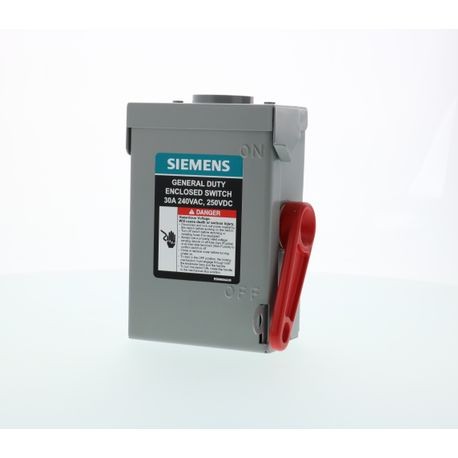 Siemens GNF221RA 30A 2-Pole Disconnect 240V Non-Fused Disconnect