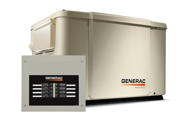 Generac G006998-1 Powerpact 7.5Kw Home Backup Air-Cooled Gas Engine Generator in Steel Enclosure