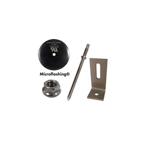 Quickbolt 17667SS Microflashing 3 In With 5 14 In Hanger Bolt And Flanged Hex Nut 