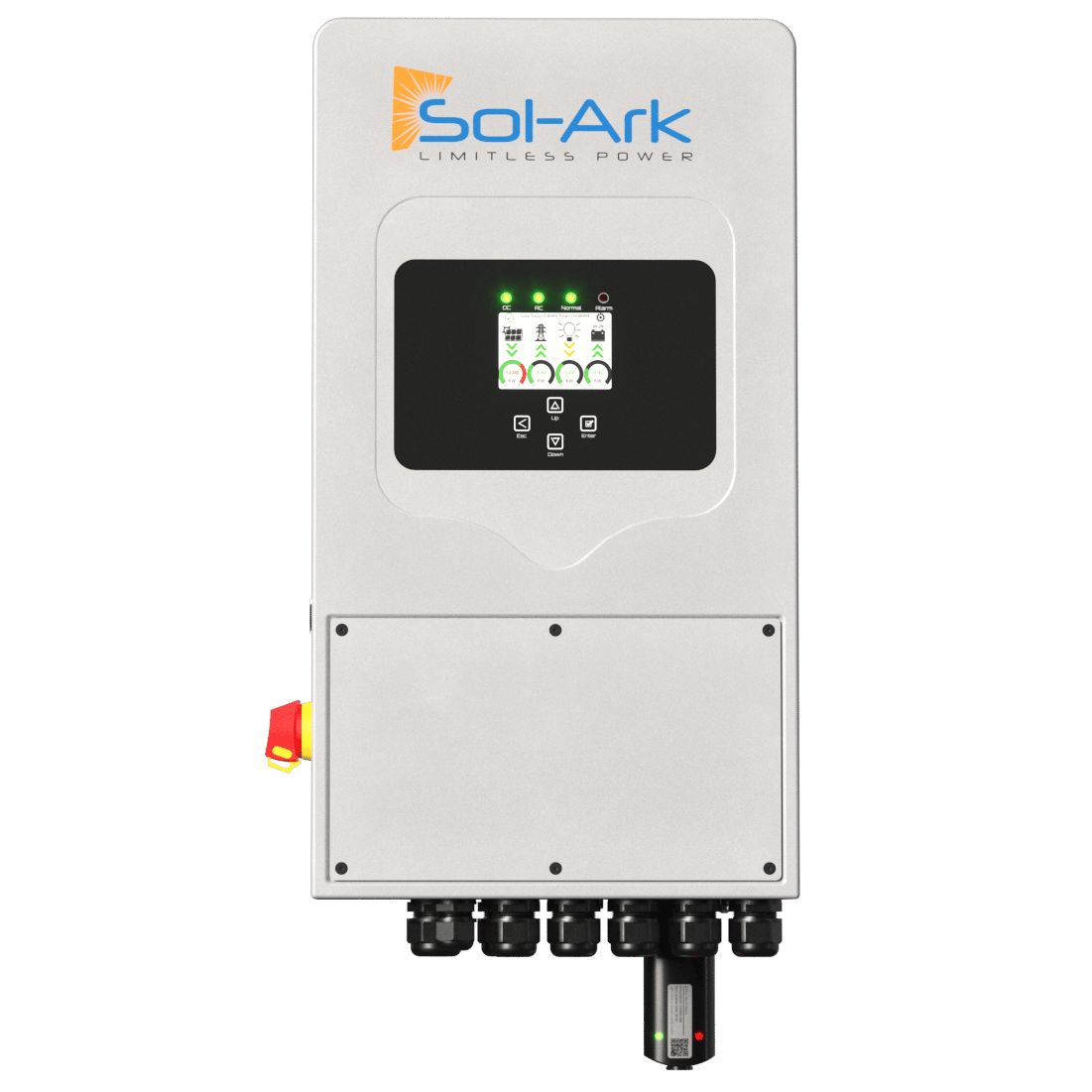 Sol-Ark 5K-1P-N 5kW 120/230V hybrid inverter front view