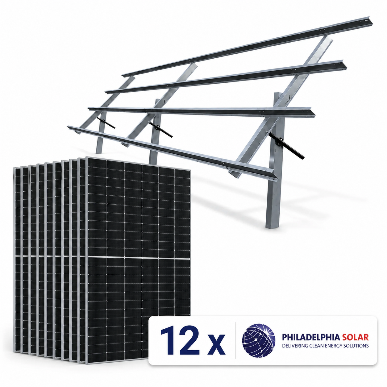 7.2kW Ground Mount Solar Kit + 16kWh Battery Backup | Sinclair Sky Rack 2.0, Sol Ark, Discover