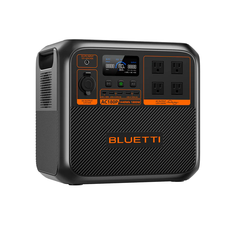 BLUETTI AC180P Portable Power Station LiFePO4 Battery | 1,800W 1,440Wh