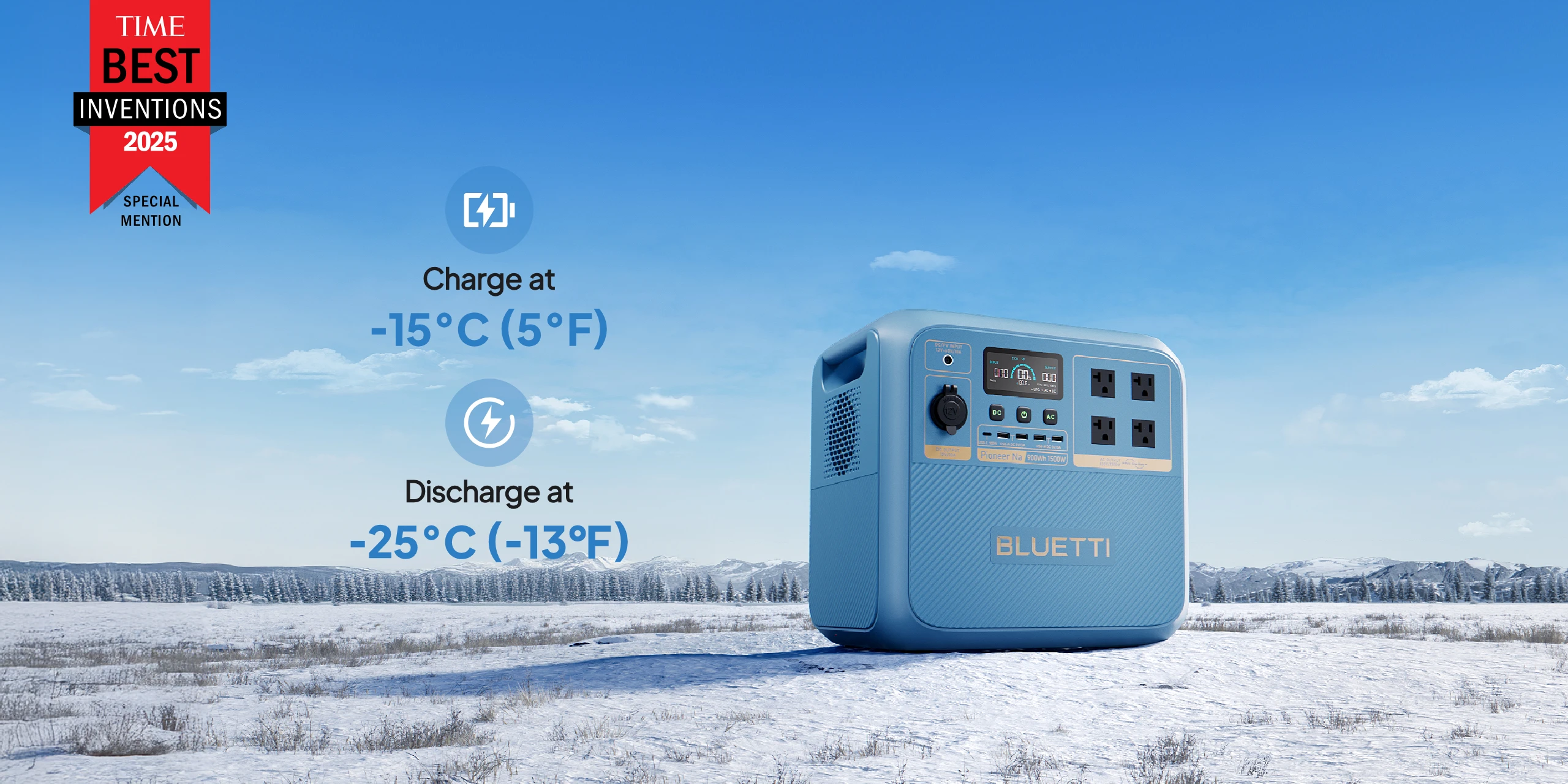 Bluetti Pioneer Na (Sodium) Portable Power Station 1,500W  | 900Wh