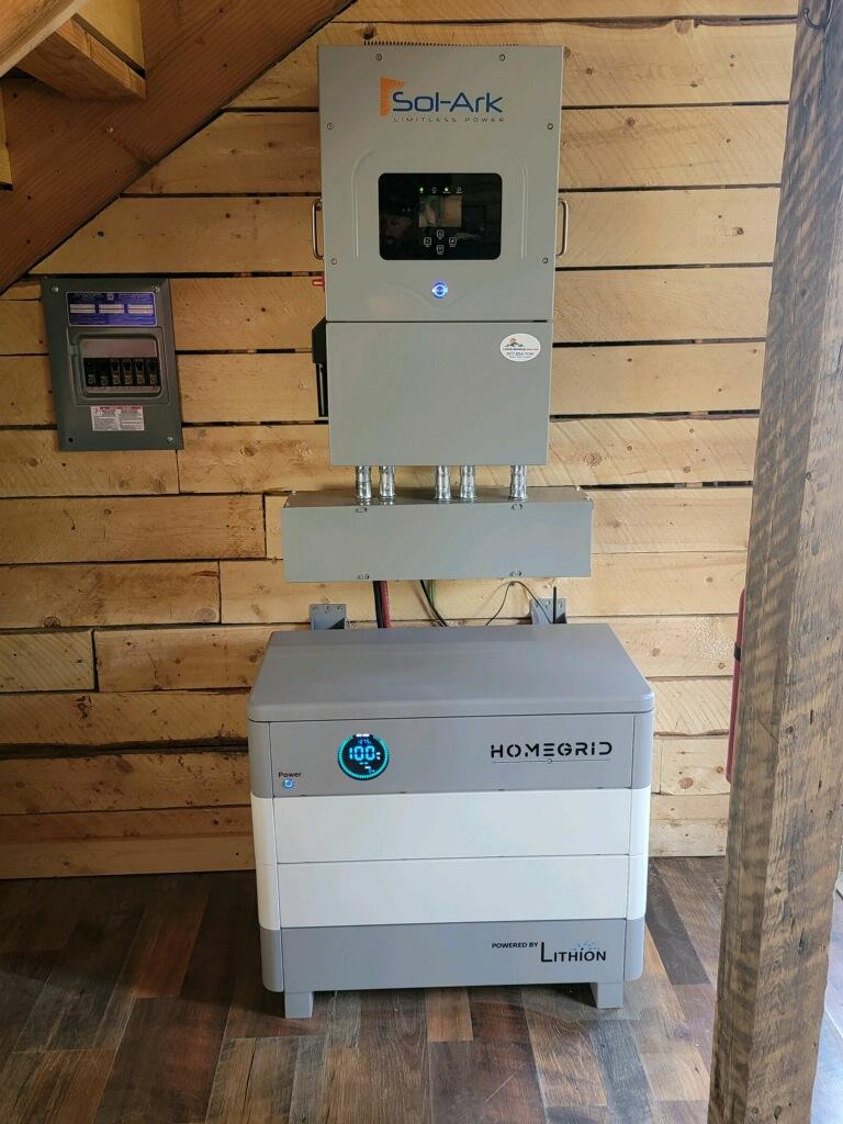 HomeGrid Stack'd 28.8 kWh - (6) 48V Standard All Weather Lithium Battery + BMS and Base HG-6-Stack