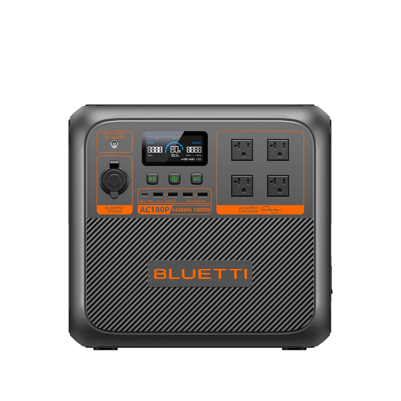 BLUETTI AC180P Portable Power Station LiFePO4 Battery | 1,800W 1,440Wh