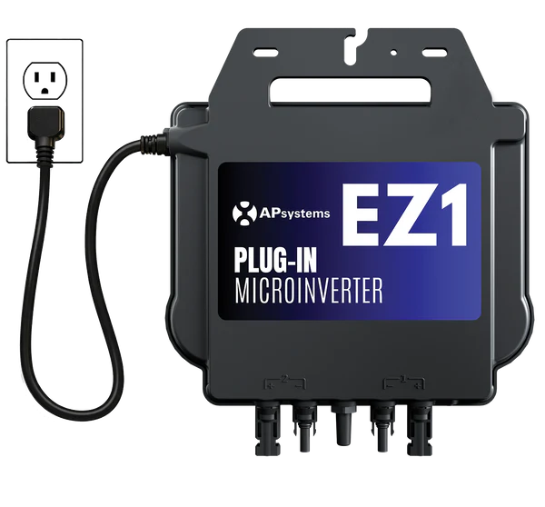 APsystems EZ1 Microinverter – Plug In Dual-Module Inverter for 120V Circuits (Up to 2 Panels) Balcony Solar