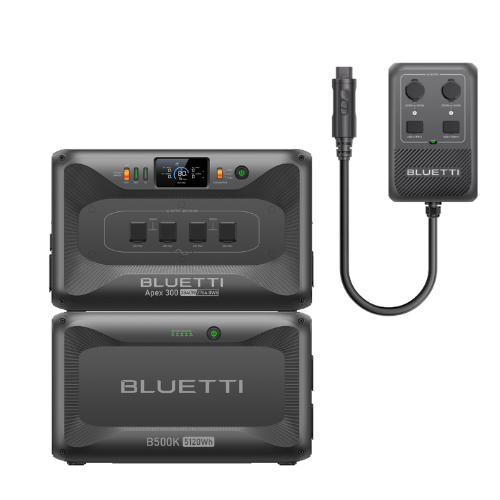 BLUETTI Apex 300 + B500K LifePO4 Battery + Hub D1 Bundle – 3kW Portable Power System with 5kWh Capacity