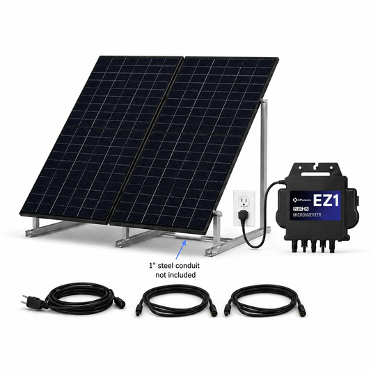900W Plug-In Solar Kit with APsystems EZ1 Microinverter + Philadelphia Solar 450W Bifacial Panels + IntegraRack | Home Solar Kit
