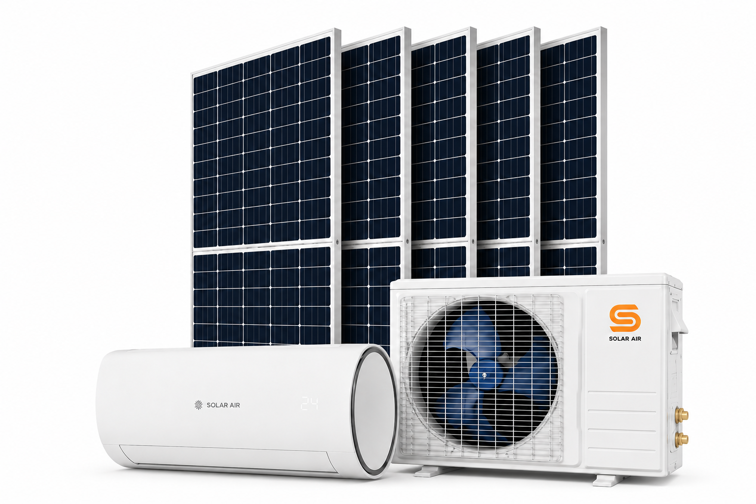 ECOSOLARIS 18K Hybrid Solar Mini Split Solar Panel Kit (1775W)