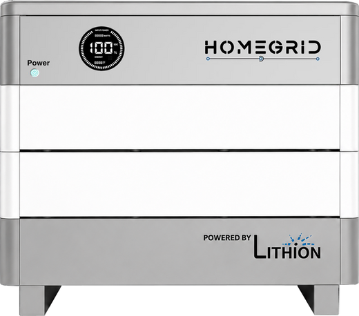 HomeGrid Stack'd HEATED 9.6 kWh - (2) 48V Lithium Battery Standard All Weather Modules + BMS and Base HG-2-Stack