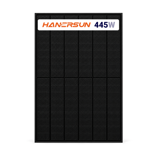 HanerSun 445W HItouch5N Bifacial N-TOPCon All Black Solar Panels HN18N-54HT445W