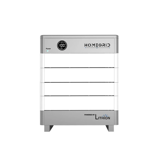 HomeGrid Stack’d 19.2kWh heated LiFePO4 battery tower with BMS and base