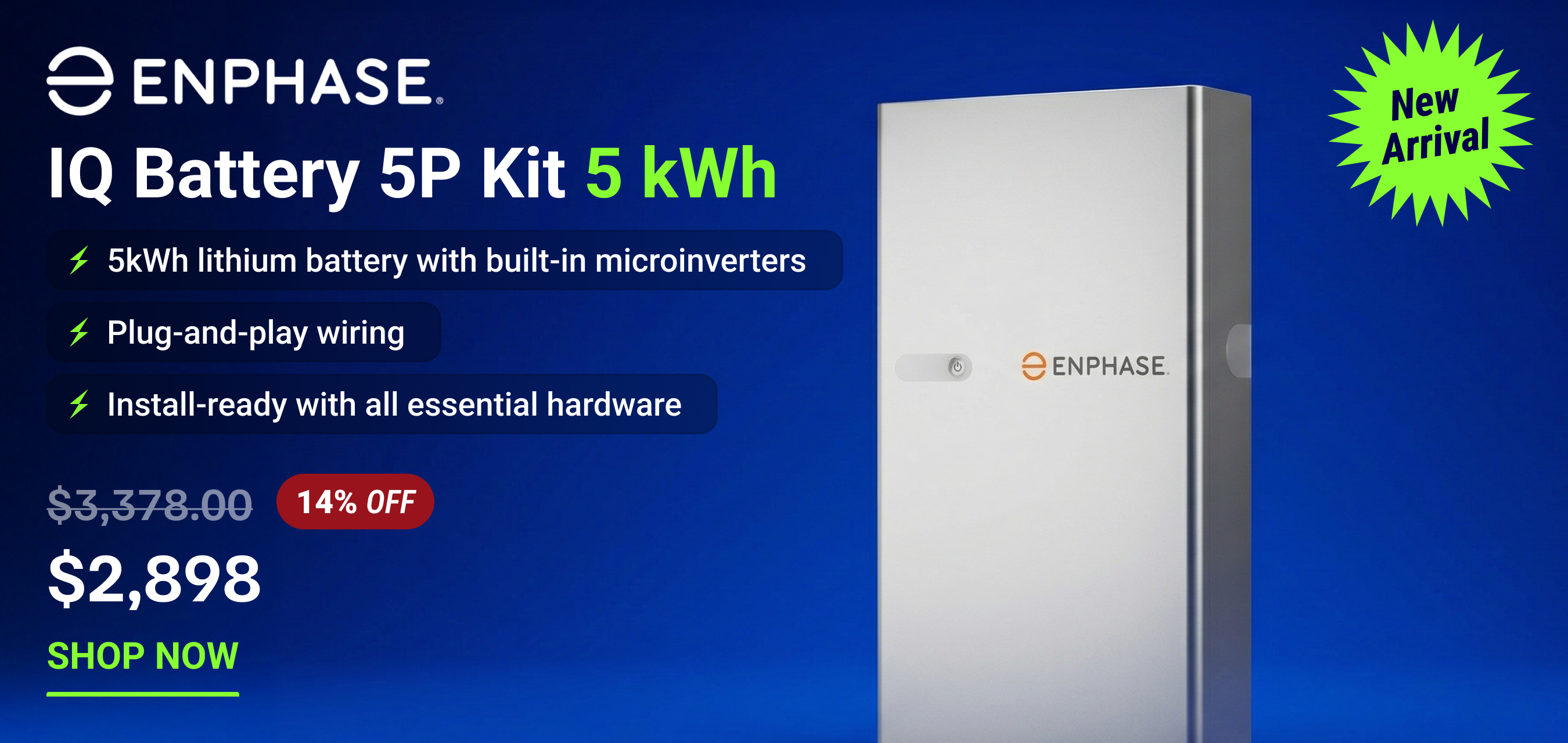 
                      Enphase 5P Battery Kit
                      