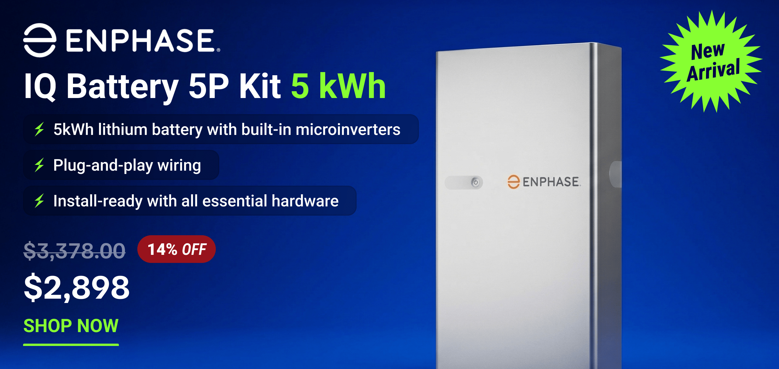 
                      Enphase 5P Battery Kit
                      