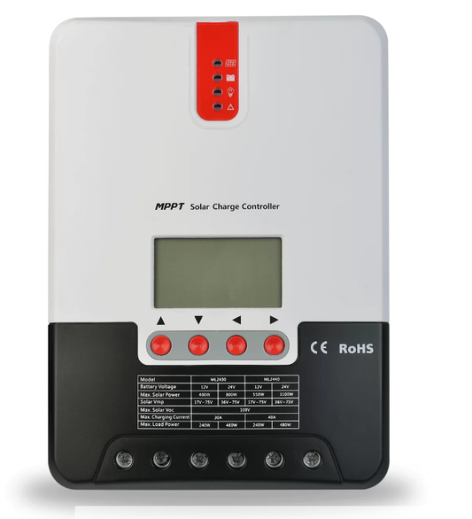SRNE 40 Amp 12/24VDC MPPT 100VOC Solar Charge Controller ML2440