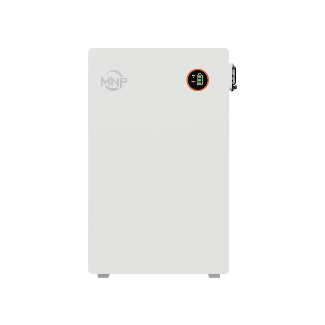 Front view of MidNite MNPowerflo16 16kWh 51.2V wall mount lithium iron phosphate battery