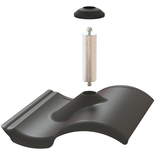 Pegasus Solar S-Tile Flashing w/ Post & EPDM Boot (1 pc) PSTR-FSB0