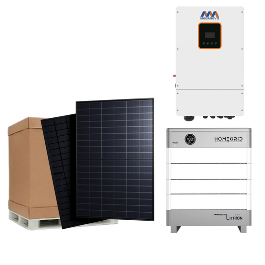 Philadelphia Nexus 450W (Pallet of 37) + Megarevo 10kW Hybrid Inverter + HomeGrid Stack'd 19.2 kWh Lithium Battery - Bundle