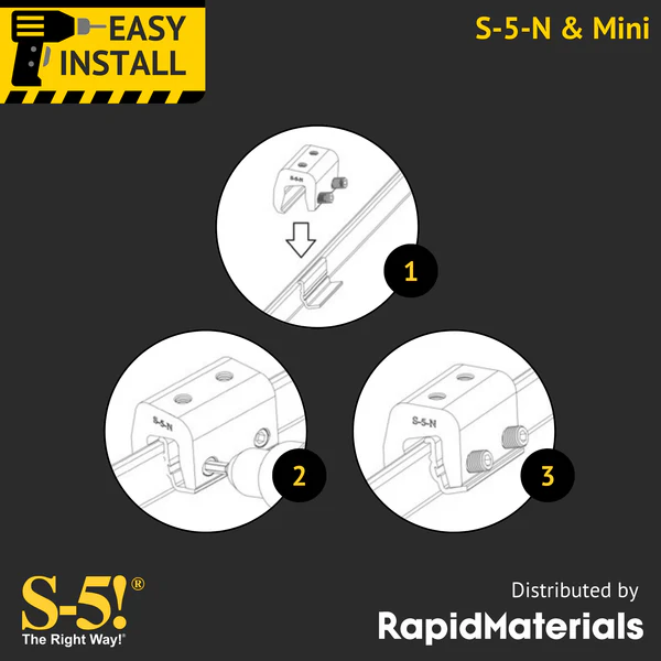 S-5! S-5-N Mini NB Metal Roof Clamp (No Bolt)
