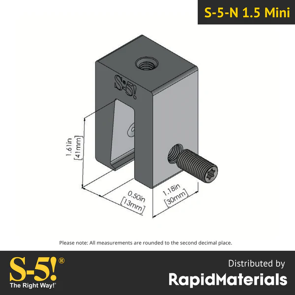 S-5! S-5-N Mini 1.5 NB (No Bolt) Mounting Clamp