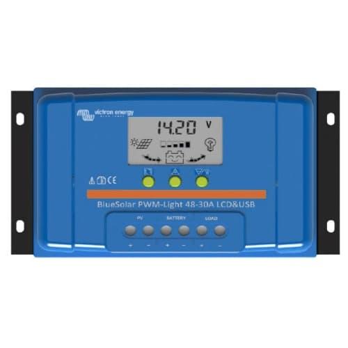 Victron Energy BlueSolar 48V 30A PWM Solar Charge Controller with LCD & USB SCC040030050