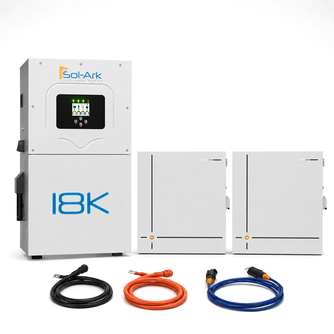 Sol-Ark 18K + 2 Pytes V16 32kWh Home Battery Backup Kit