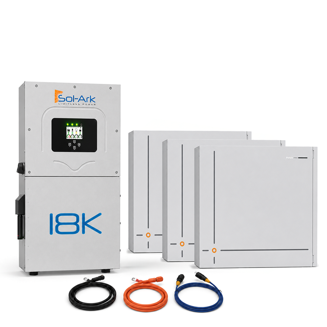 Sol-Ark 18K + 3 Pytes V16 48kWh Home Battery Backup Kit