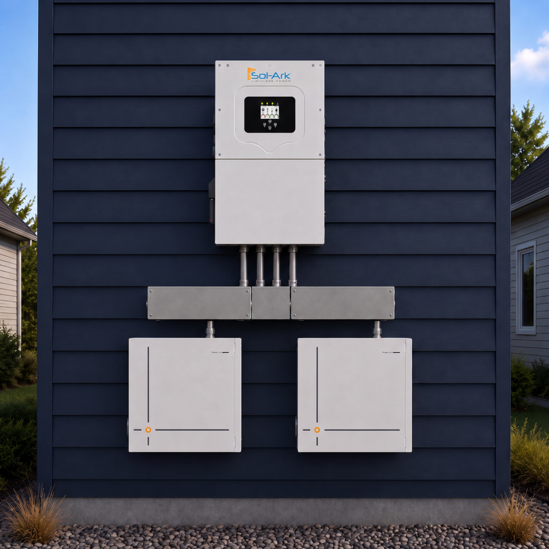 Sol-Ark 18K + 2 Pytes V16 32kWh Home Battery Backup Kit