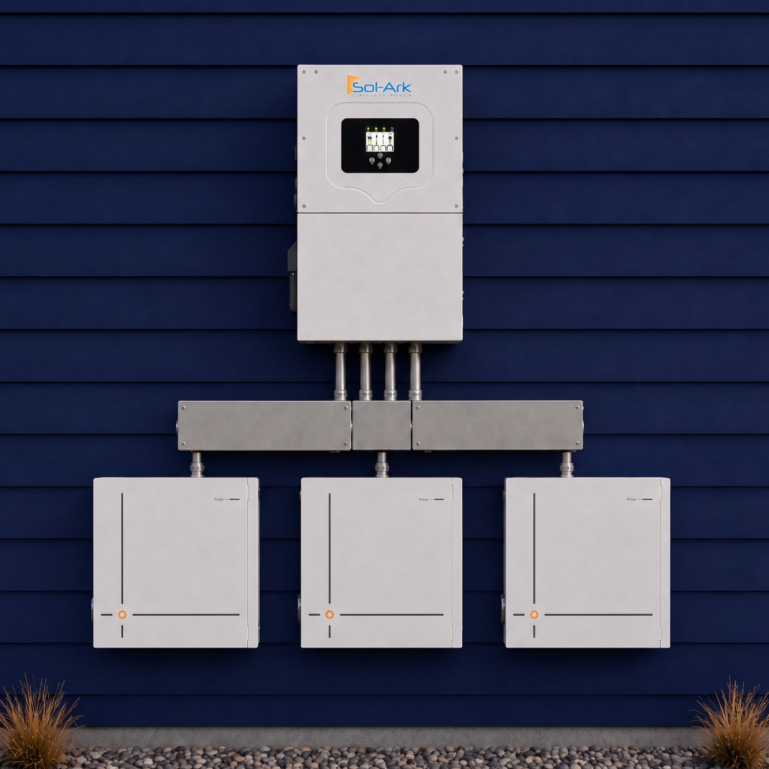 Sol-Ark 18K + 3 Pytes V16 48kWh Home Battery Backup Kit