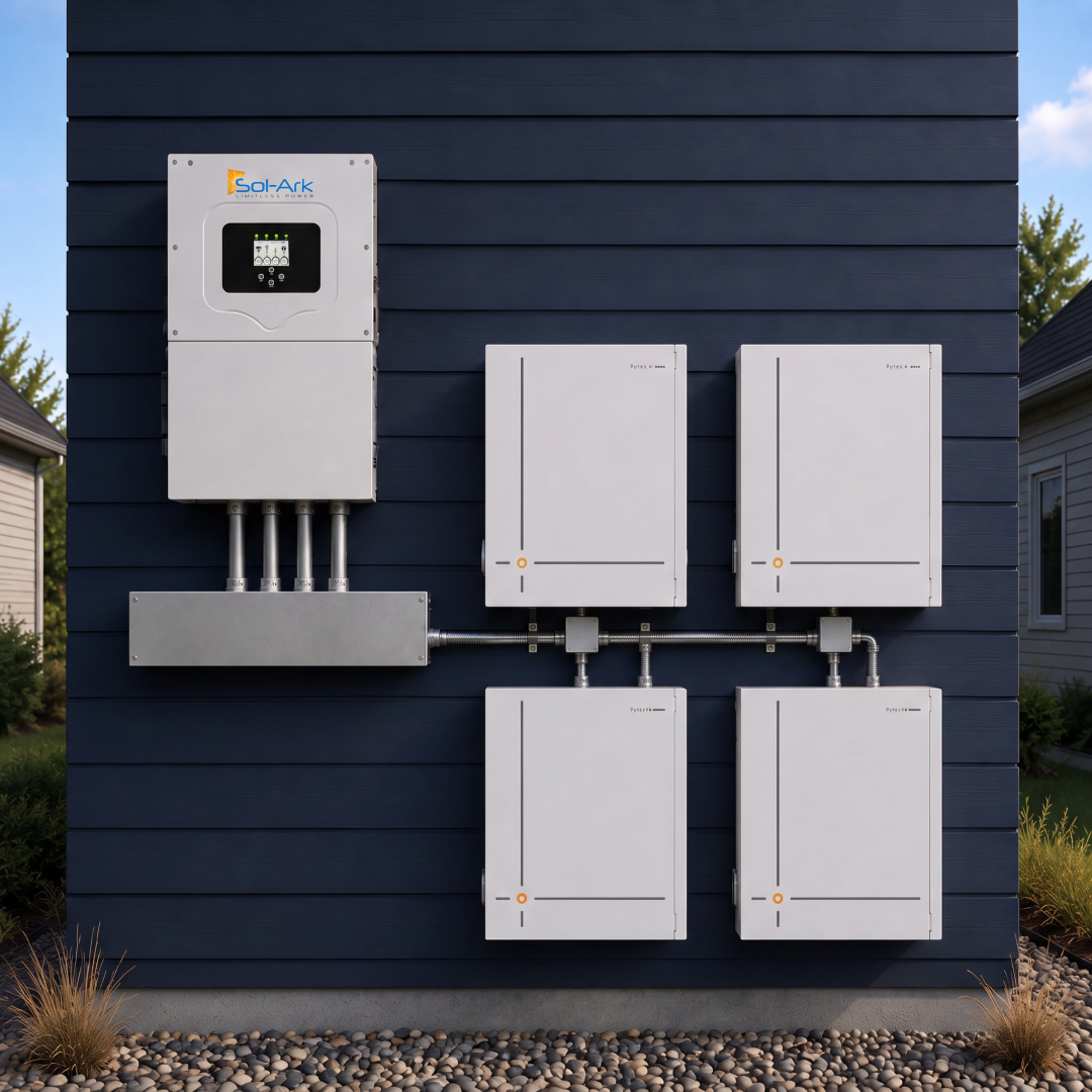 Sol-Ark 18K + (4) Pytes V16 64kWh Home Battery Backup Kit