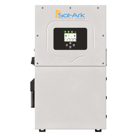 Sol-Ark 15K Hybrid Inverter Front View – Battery-Based System