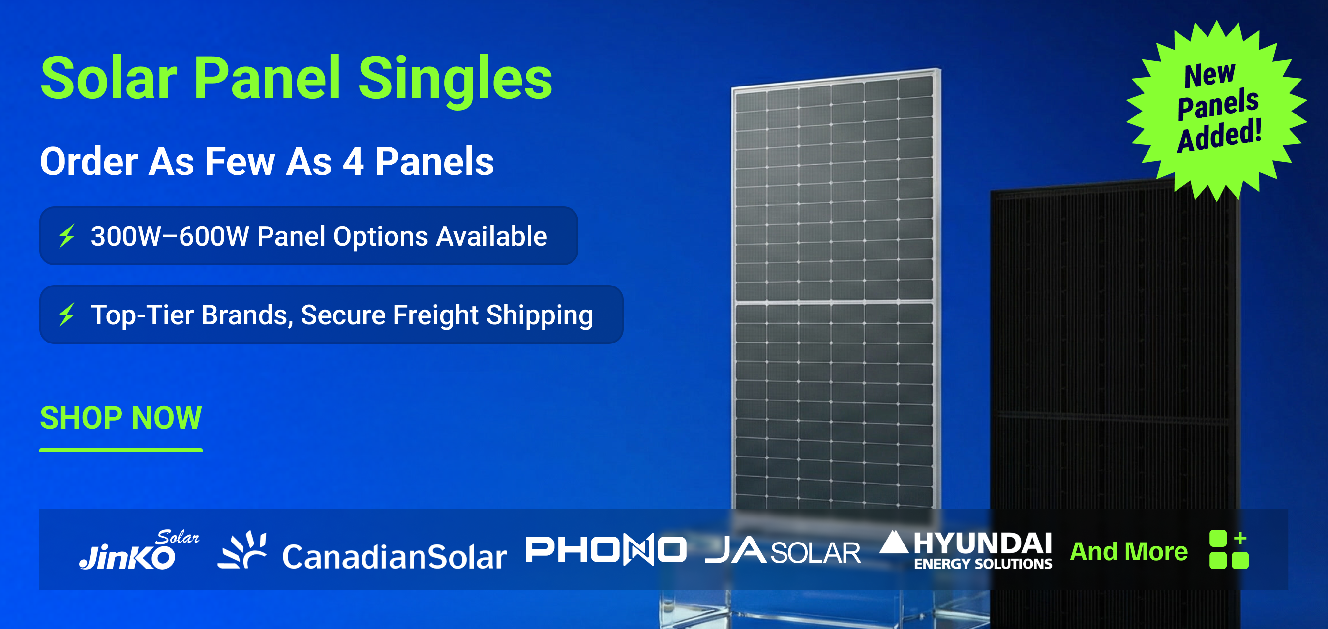 
                      Single Solar Panels
                      
