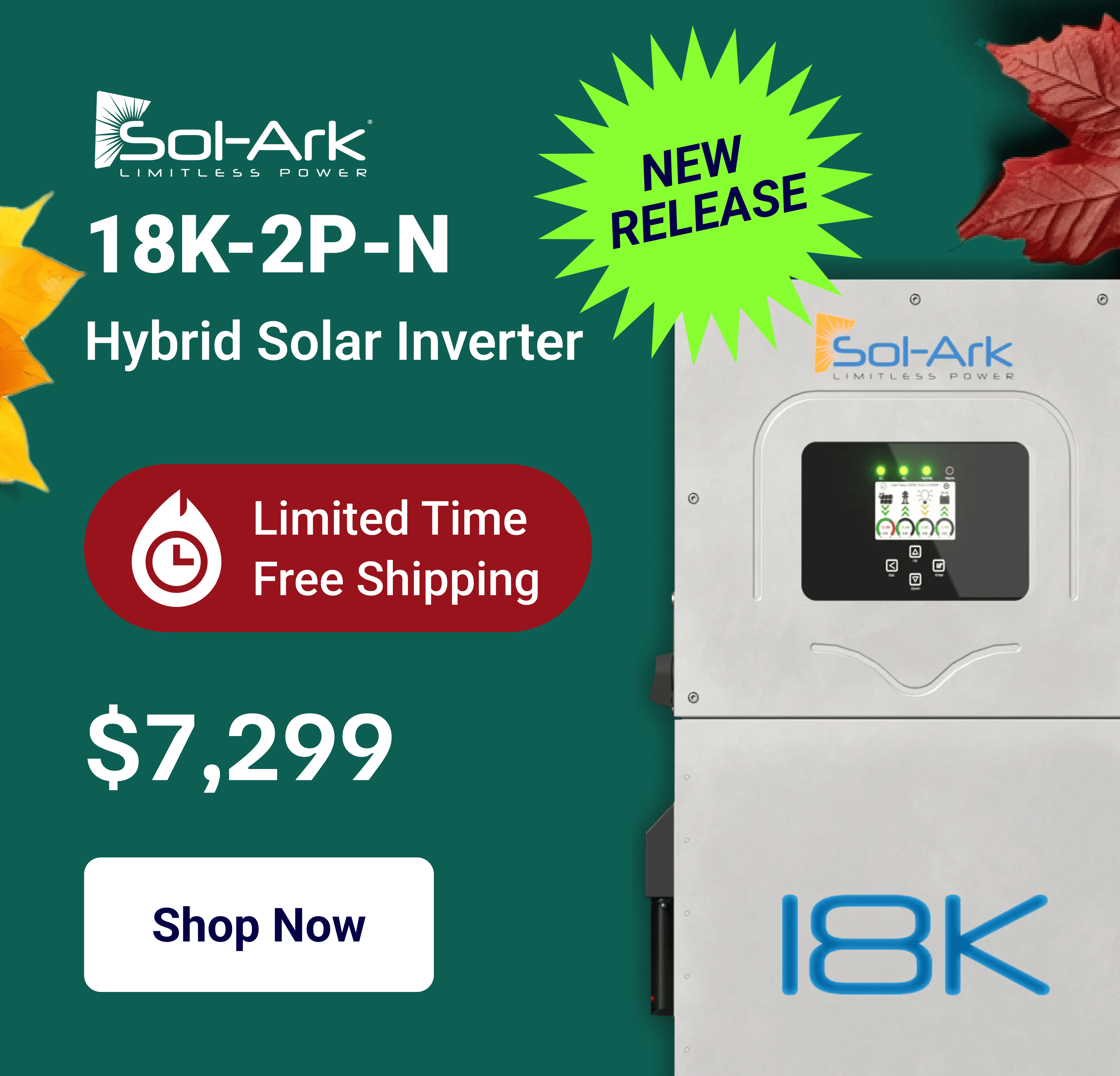 Sol-Ark 18kW 18K-2P-N Hybrid Solar Inverter