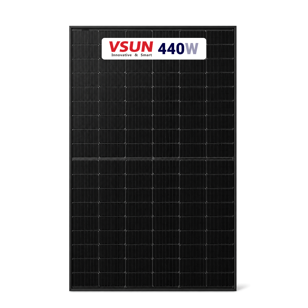 VSUN 440W (Pallet of 36) N-Type Bifacial Half‑Cut Solar Panel USA VSUN440N‑108BMH‑DG-BB
