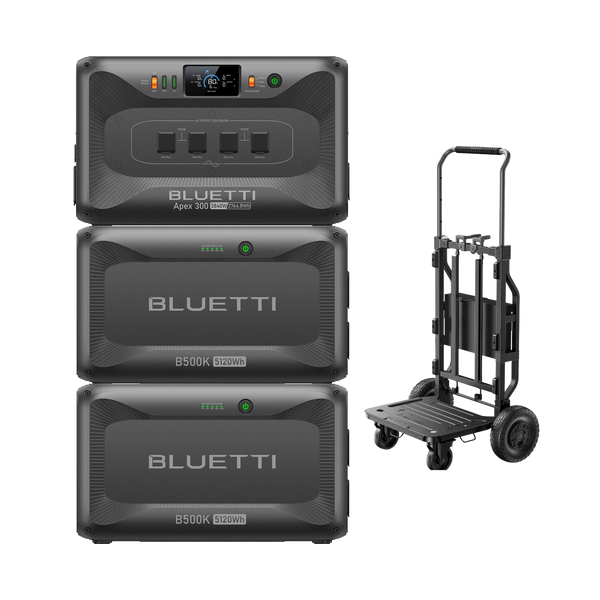 Bluetti Apex 300 + 2 x B500K Expansion Batteries + Foladable
