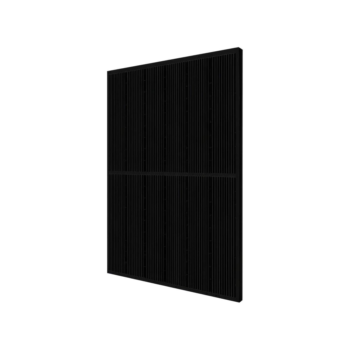 Canadian Solar 450W TOPHiKu6 CS6.1-54TM-450H black on black N-type TOPCon monofacial solar panel assembled in the USA on white background